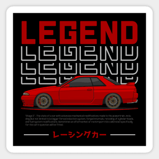 Red JDM Legend Skyline R32 Sticker